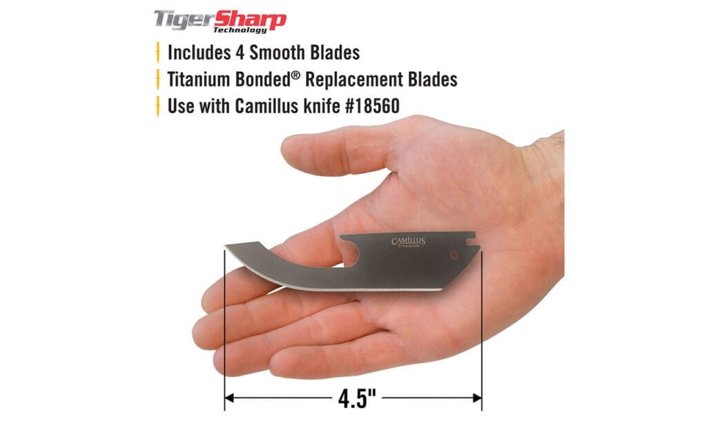 Camillus Tigersharp Blades, 4 Pack Straight For 18560