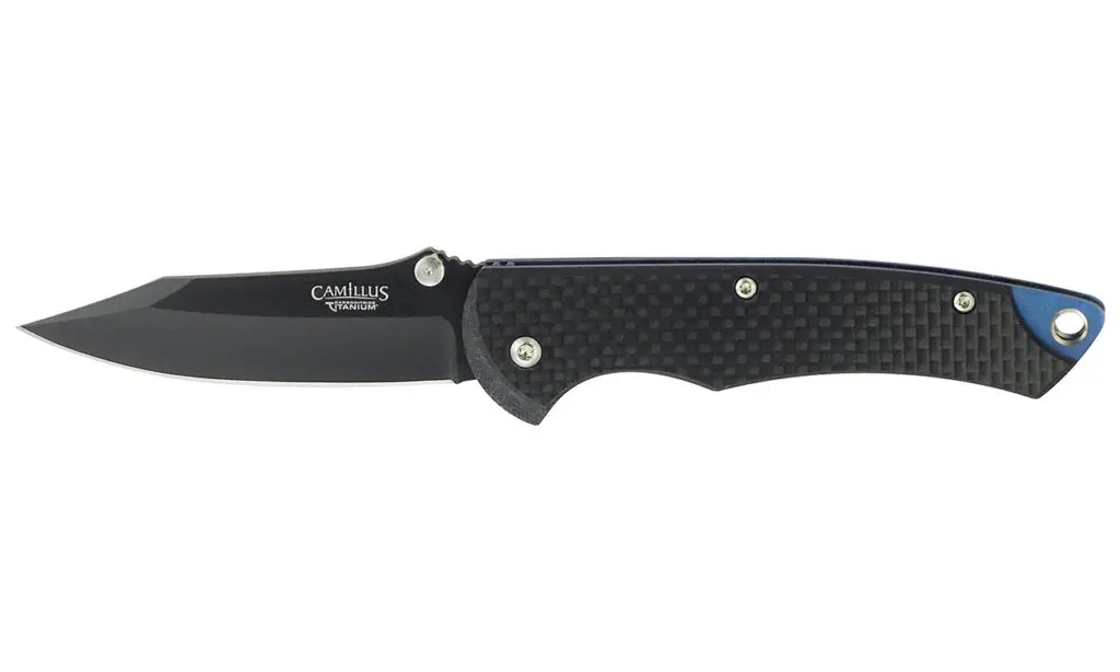 Camillus 7.25" Folding Knife, Carbon Fiber Handle