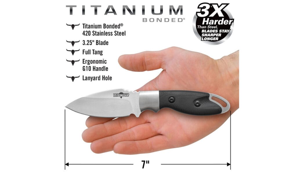 Western Kota 7" Titanium Bonded Fixed Blade Knife