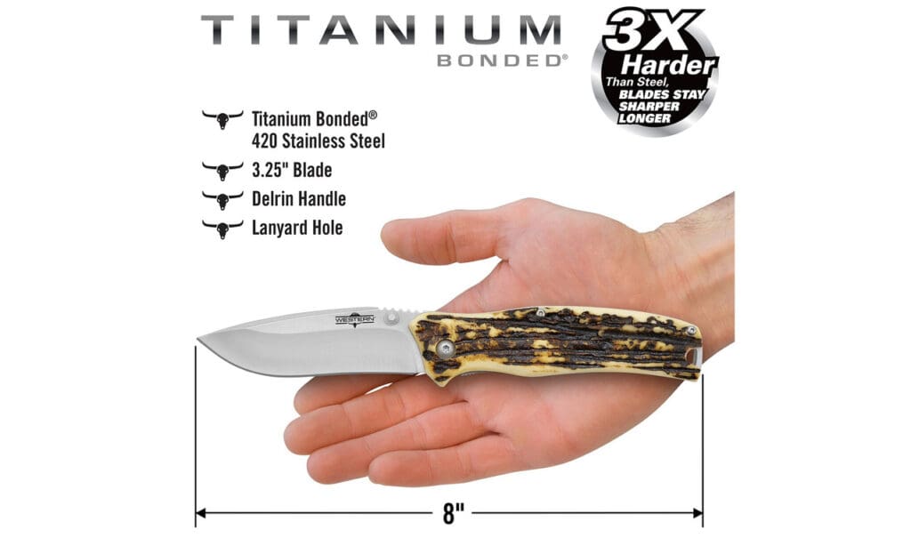 Western Pronto 8" Titanium Bonded Folding Knife
