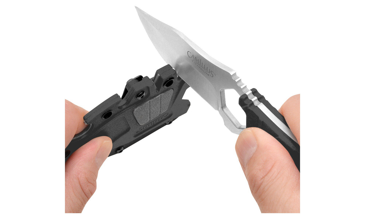 Camillus Comb Black Fixed Blade Knife | Camillus