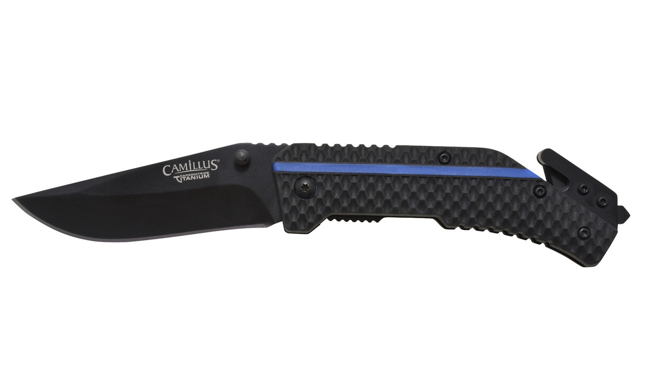 Camillus Thin Blue Line Assisted Open Folding Knife | Camillus