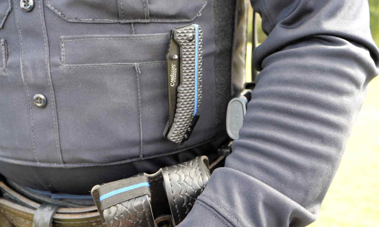 Camillus Thin Blue Line Assisted Open Folding Knife | Camillus