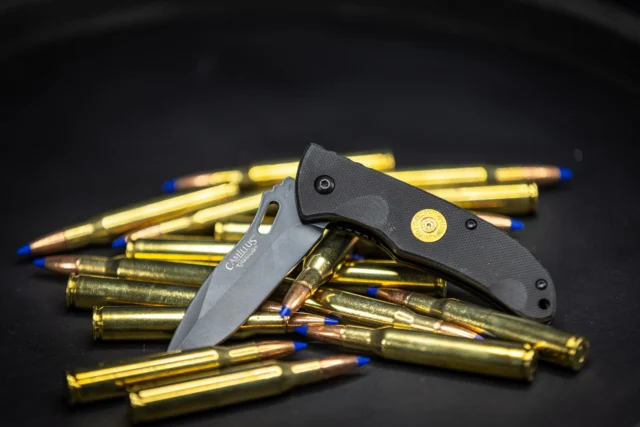 The Camillus CenterFire 6.75″ Folding Knife features a robust G10 handle, AUS-8 Steel blade, and .270 Shell. G10 handles are impervious to moisture or liquid and boasts great stability under shifting climate conditions, and AUS-8 offers an exceptional balance between blade toughness, edge sharpness, and corrosion resistance.
USE CODE FALL20 TO SAVE 20% THROUGH SEPTEMBER 8TH!